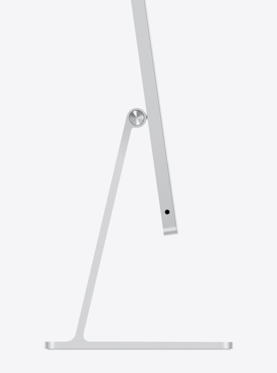 Perfil de un iMac color plata